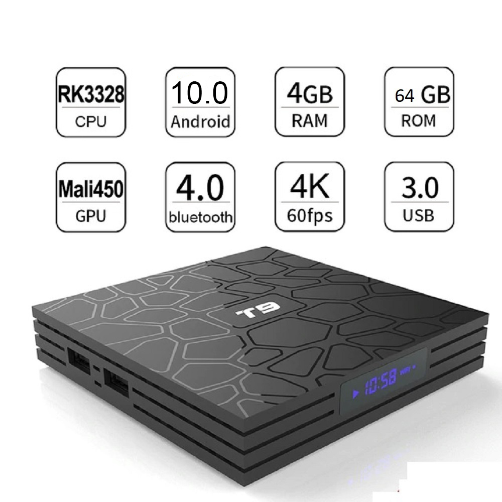 Smart Box T9 Quad Core 4k Ulta Hd