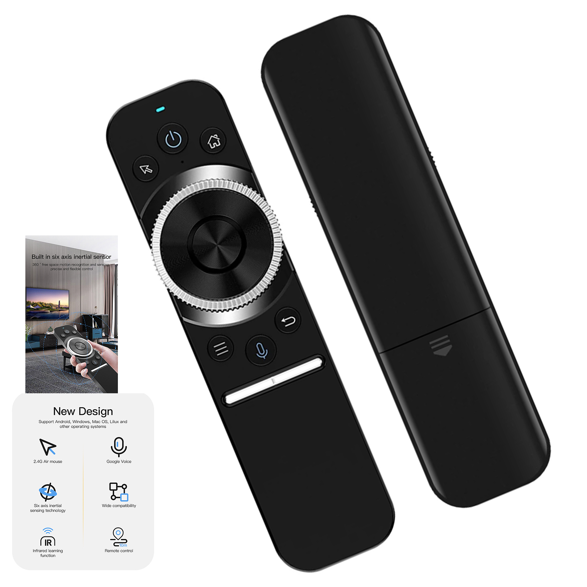 W1s Air Mouse Remote Control Built-In Gyroscope Sensor Smart Tv Android Tv Box